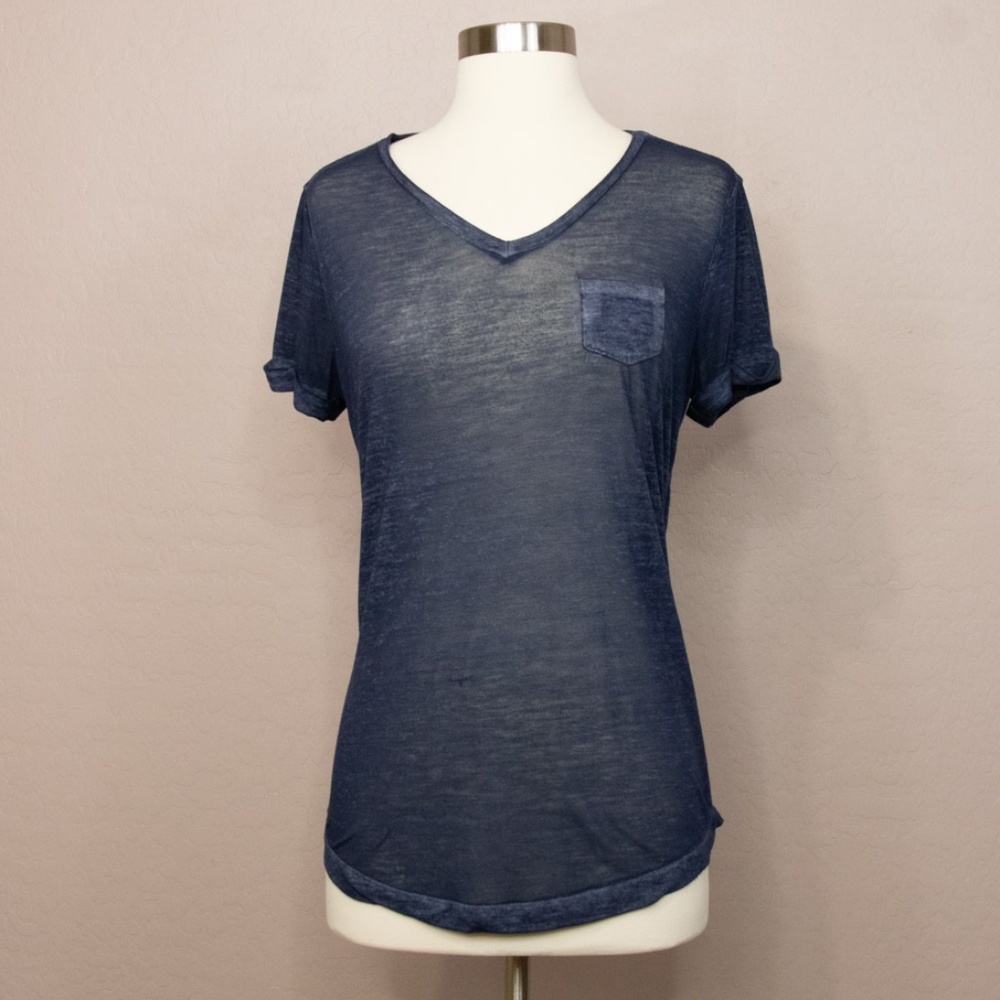 Style and Co Sheer Top shirt Tee Tshirt
